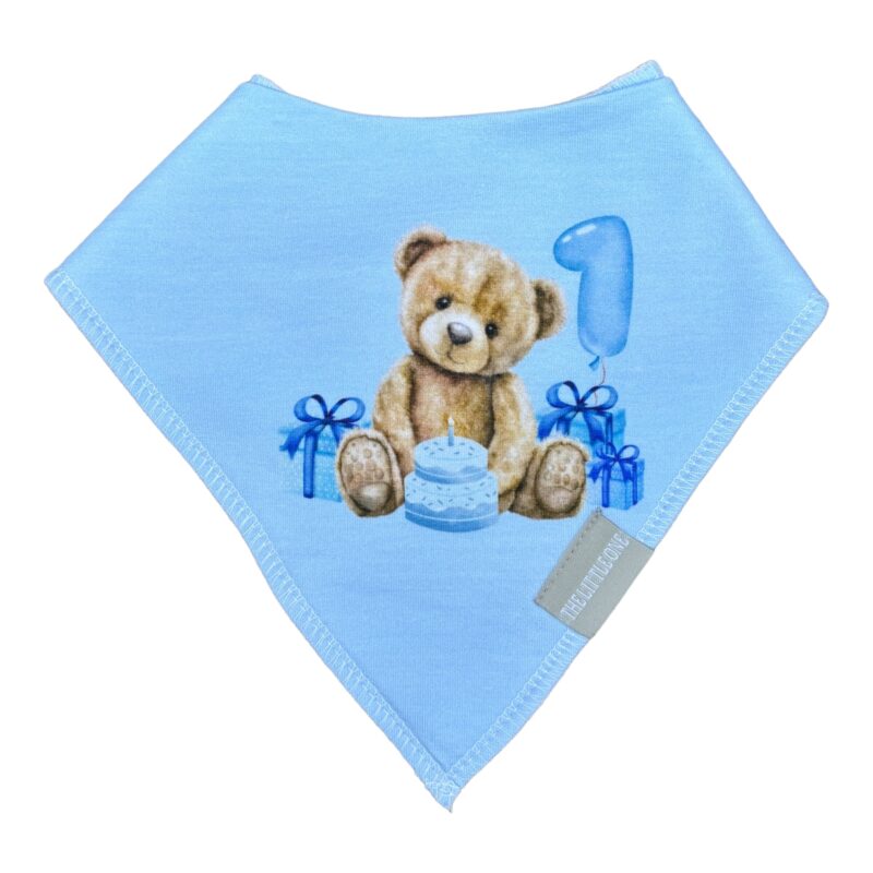 Bandana Bib | 1st Birthday Blue