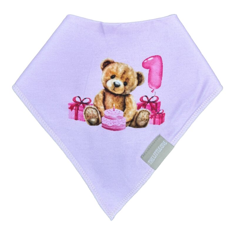 Bandana Bib | 1st Birthday Pink