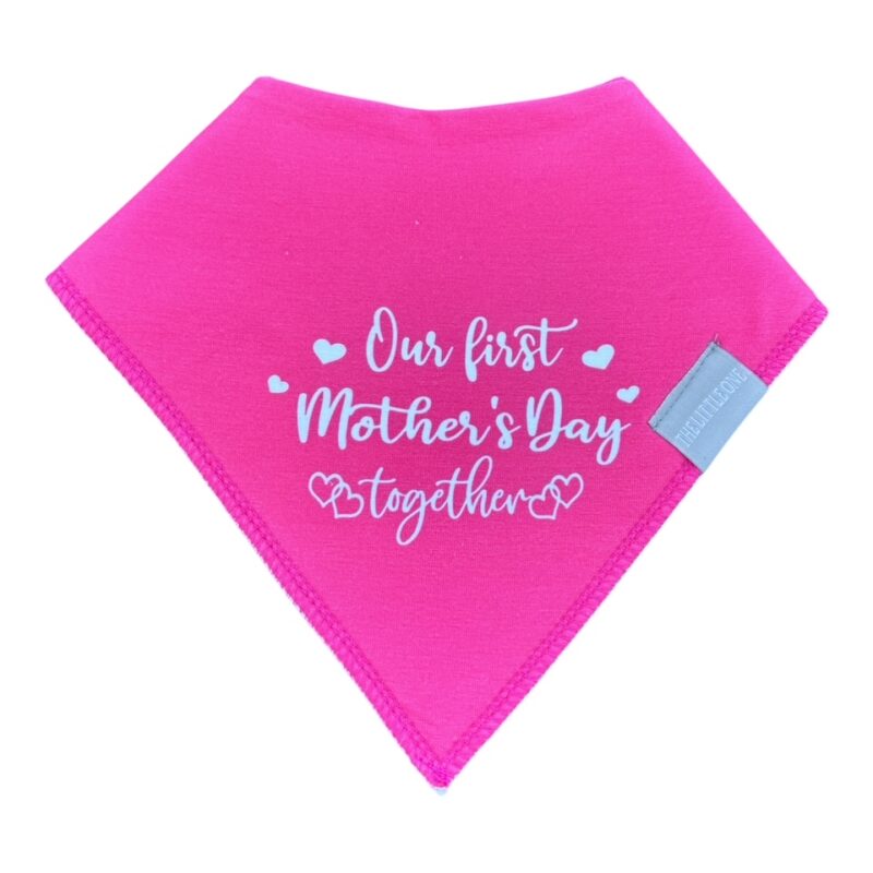 Bandana Bib | My 1st Mothers Day (Pink)
