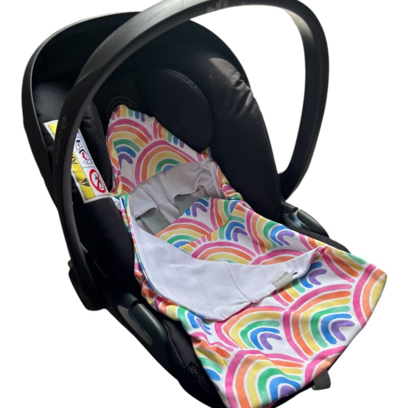 Car Seat / Buggy Blanket - Pastel Rainbow