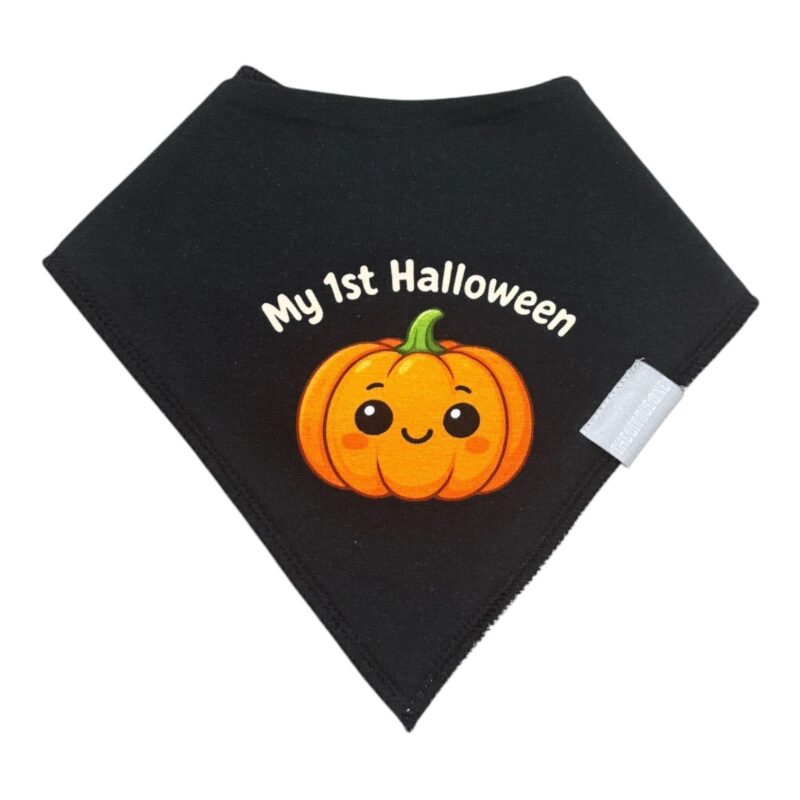 Bandana Bib | My 1st Halloween (Black)