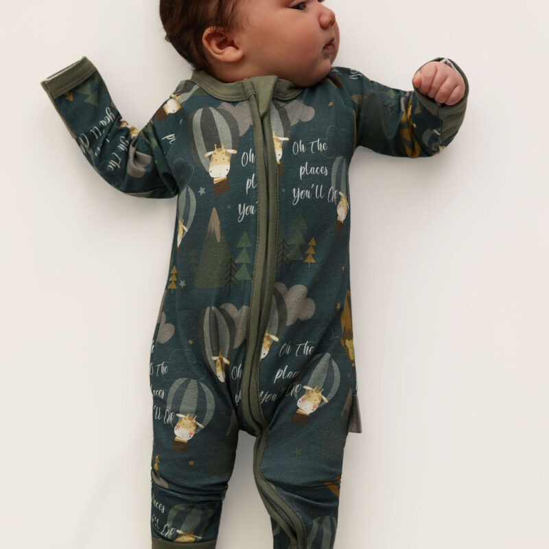 Zipped Suit | Oh! The Places You'll go (Blue)