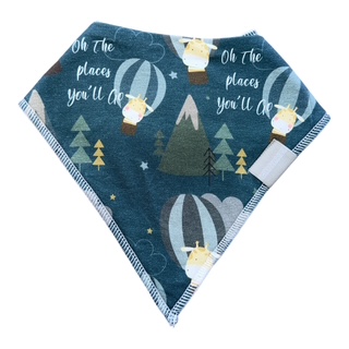 Bandana Bib | Oh the Places you'll go (Blue)