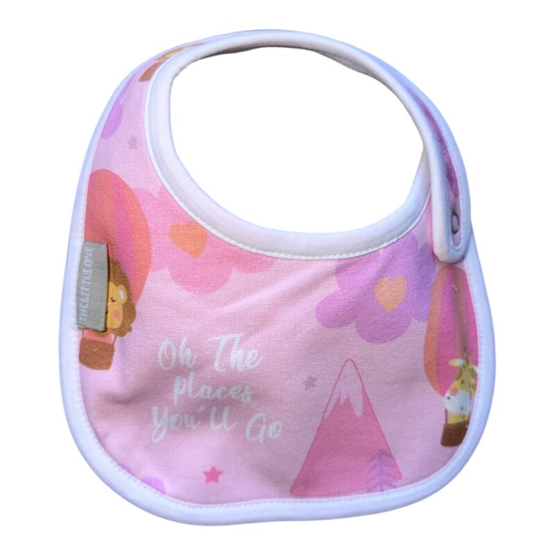 Round Bib | Oh The Places You'll Go (Pink)